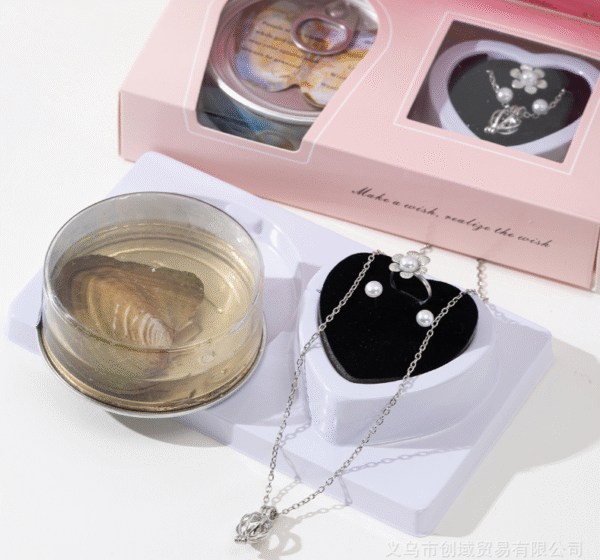 Love Pearl Necklace Gift Box – Real Pearl Surprise Pendant Set for Women - Image 3