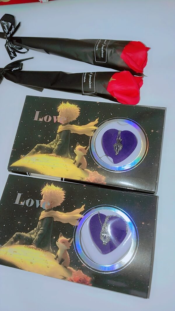 Love Pearl Gift Box 2 pis Rose flower 2 pis